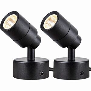 2 Pack Led 120v Spotlights Indoor 3w Up Lights Floor Spotlight 3000k Uplights In